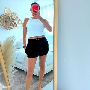 Astr Black Athletic Shorts Relaxed Fit